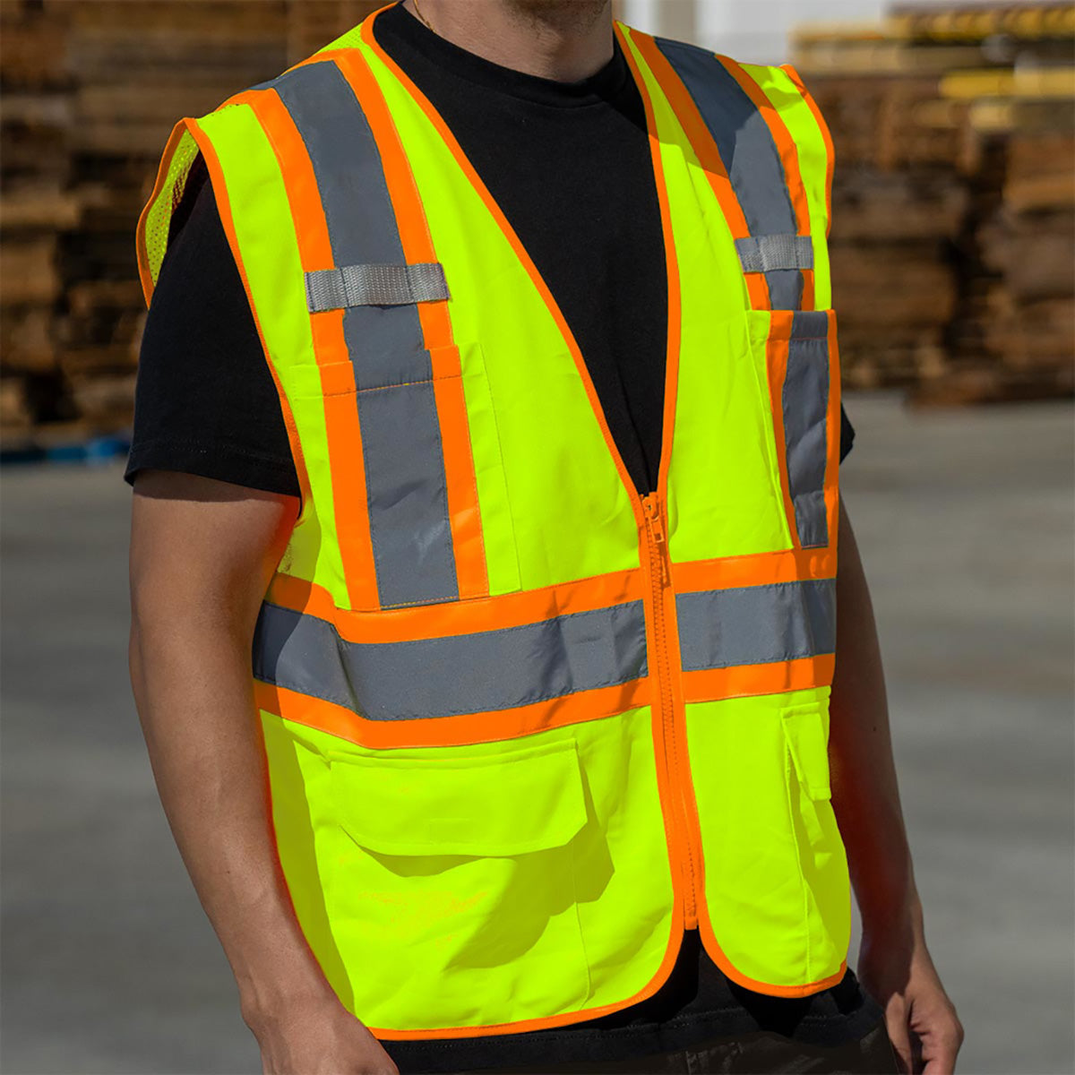 RigGear High Visibility Reflective Yellow Safety Vest-XXX Large