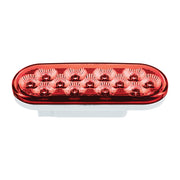 13 LED 6" Oval Double Fury Light (Stop & Turn)-Red & White LED/Clear Lens