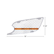 Chrome Air Intake Grille With LED GloLight For 2012-2021 Peterbilt 579 (Driver) - Amber LED/Amber Lens