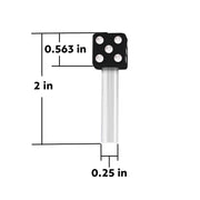Dice Door Lock Knobs - Black (2Pc/Set)