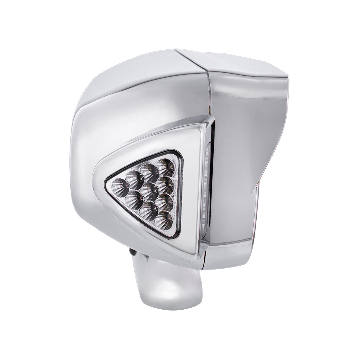 10 High Power LED "Blackout" Projection Headlight Assembly W/Mounting Arm & Turn Signal Side Pod - Passenger Side
