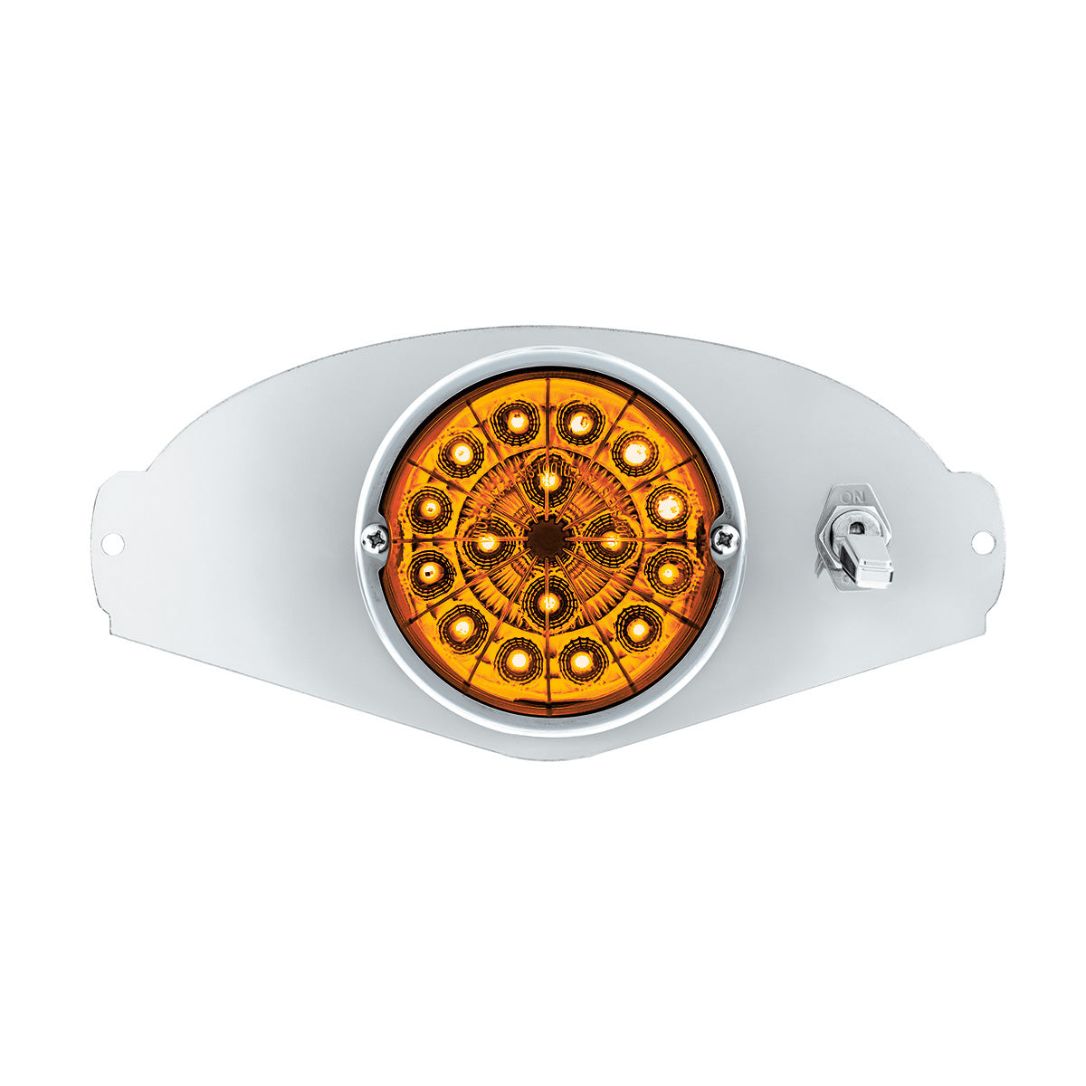 304 SS Above Door Dome Light Kit W/ 17 LED Double Fury Watermelon For 2008-2017 FL Cascadia-Amber & Red LED