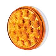 19 LED 4" Round Double Fury Light (Turn Signal) - Amber & Blue LED/Clear Lens