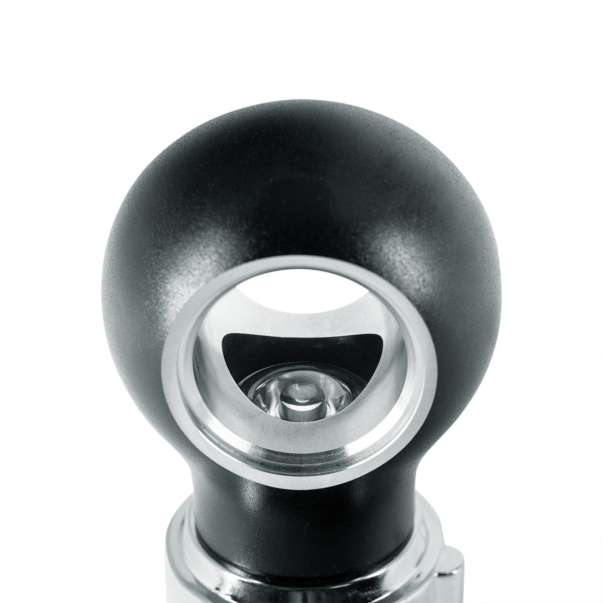Thread-On Matte Black Charlotte Style Gearshift Knob With LED 13/15/18 Speed Adapter-White LED
