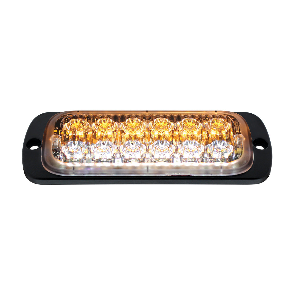 12 High Power LED Super Thin Warning Light - Amber LED & White LED (Bulk)