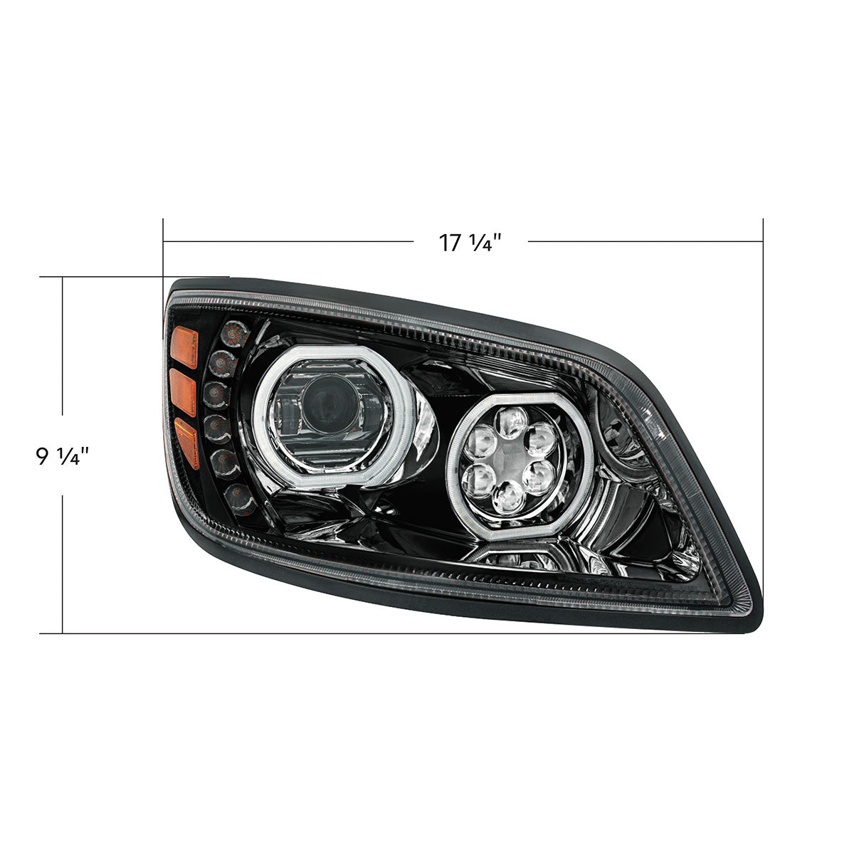 High Power 10 LED Blackout Headlight For 2005-2021 Hino 238/258/268/338-Passenger