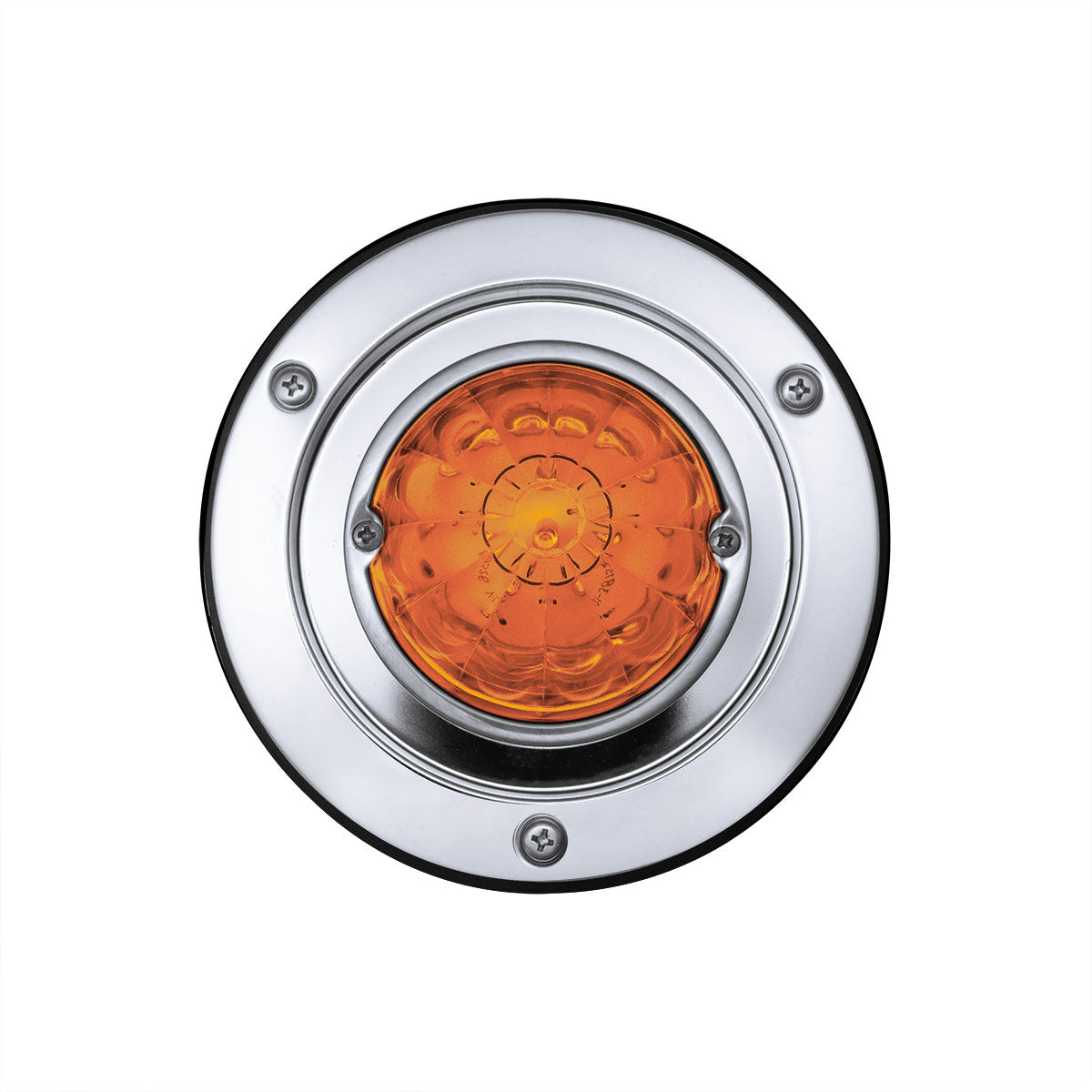 17 LED Dual Function Watermelon Light Sleeper Bunk Kit With 304 Stainless Steel Bezel-Amber LED/Amber Lens
