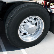 Chrome Plastic Extra Tall Flat Top Rear Axle Cover With 33mm Thread-On Tall Cylinder Nut Covers