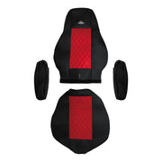 Riggear Napa Faux Leather Seat Cover Set For 2008-2025 Freightliner Cascadia-Red