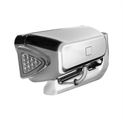 High Power LED Chrome Projection Headlight Assembly With Mounting Arm & Turn Signal - Driver