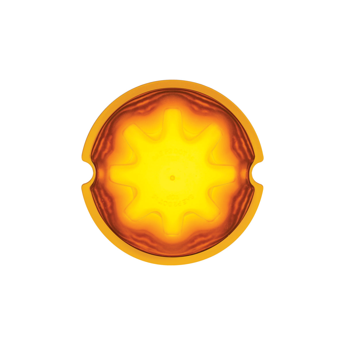 9 LED Dual Function GloLight Watermelon Cab/Auxiliary Light - Amber LED / Amber Lens (Bulk)