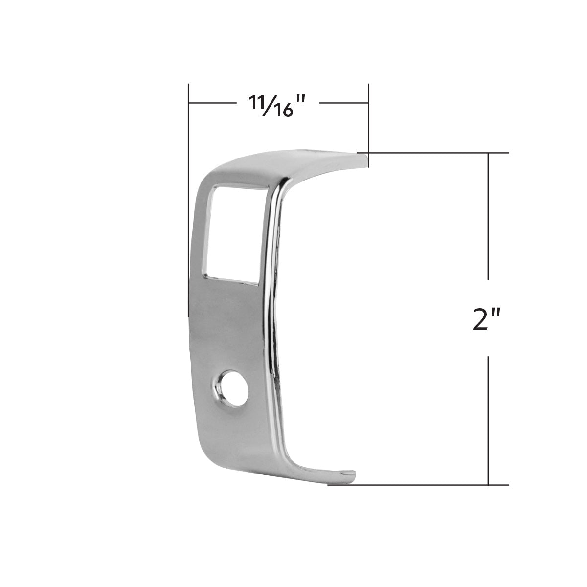 Chrome Rocker Switch Cover For Peterbilt 579 (2013-2019) & 567 (2014-2018)- 2 Openings (Card of 3)