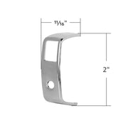 Chrome Rocker Switch Cover For Peterbilt 579 (2013-2019) & 567 (2014-2018)- 2 Openings (Card of 3)
