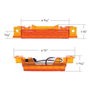 6 LED Competition Series Exterior Visor Light For 1996-2024 Volvo VNL-Amber LED/Amber Lens