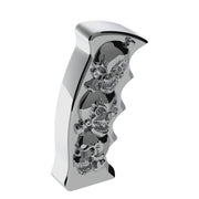 Thread-On Skulls Pistol Grip Gearshift Knob - Chrome