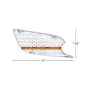 Chrome Air Intake Grille With LED GloLight For 2012-2021 Peterbilt 579 (Passenger) - Amber LED/Amber Lens
