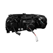 Chrome Projection Headlight With LED Turn Signal & Light Bar For 2008-2024 Peterbilt 389-Passenger