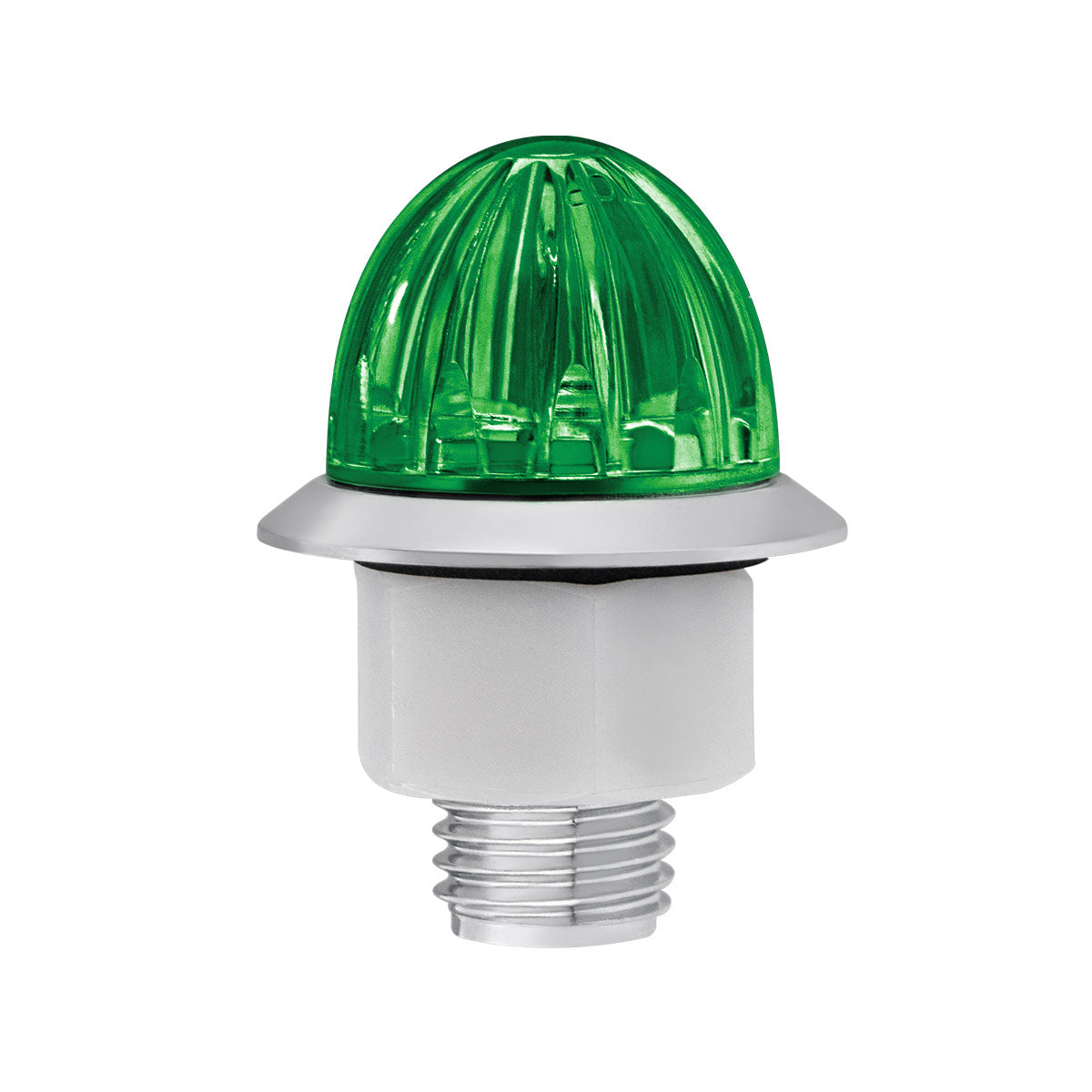 4 LED 1-1/8" Watermelon Double Fury Light With Clear Lens (Clearance/Marker) - Amber & Green LED
