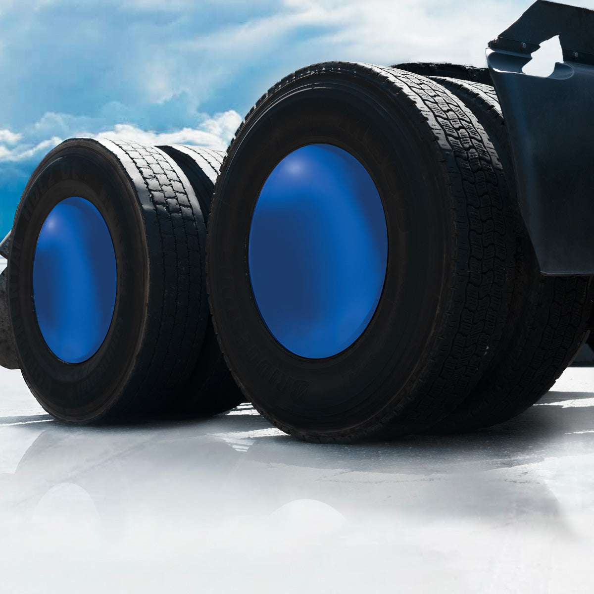 Aero Full-Moon Rear Axle Cover Kit - Indigo Blue
