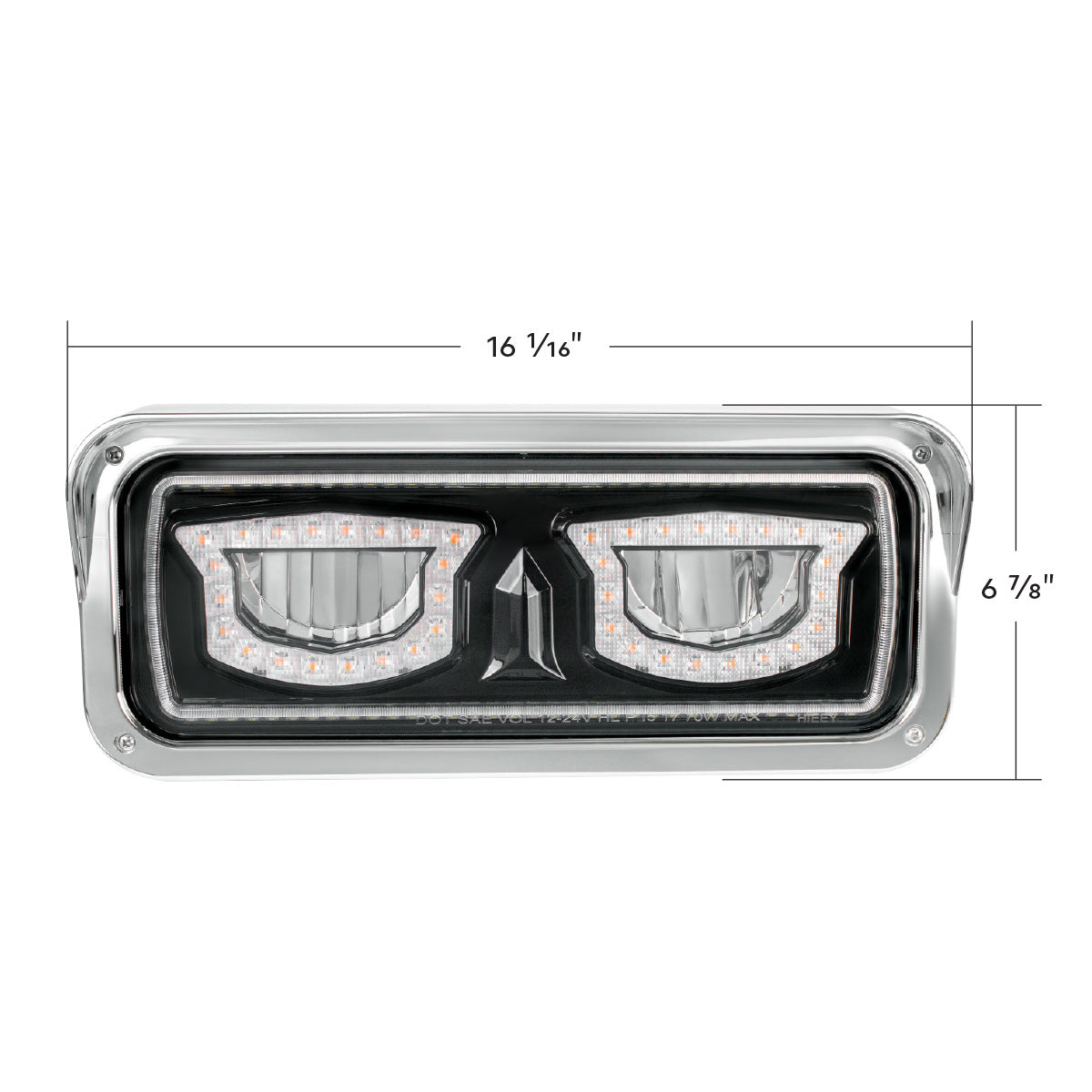 High Power Blackout LED Headlight With Turn Signal And Position Light-Driver