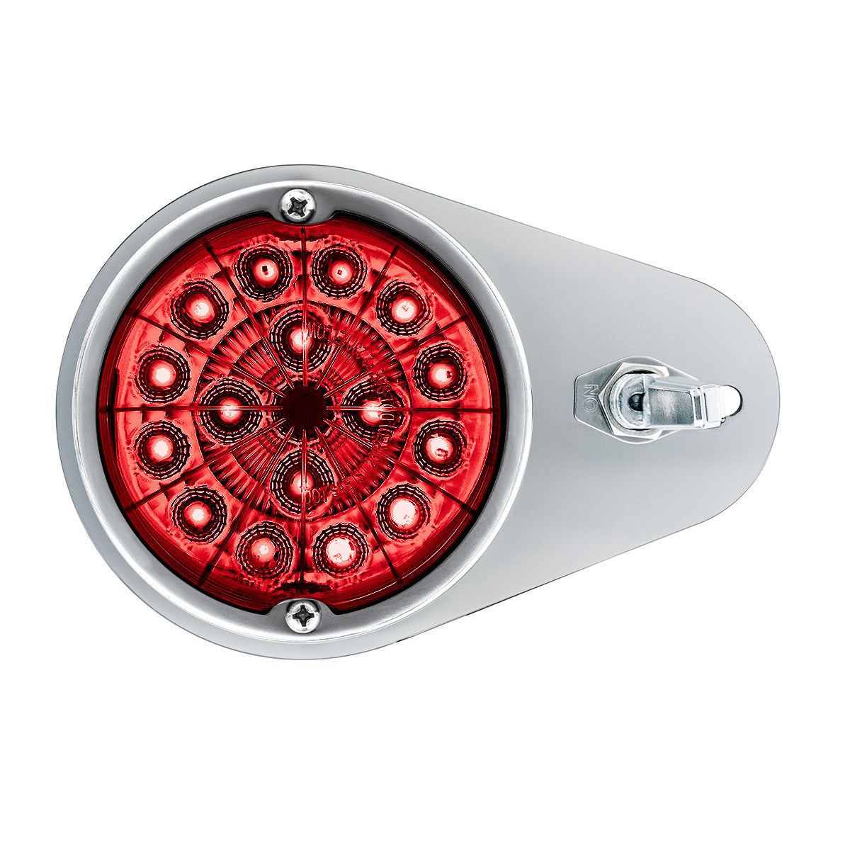304 SS Above Door Dome Light Kit W/ 17 LED Double Fury Watermelon For 1994-2025 KW W900-Amber & Red LED