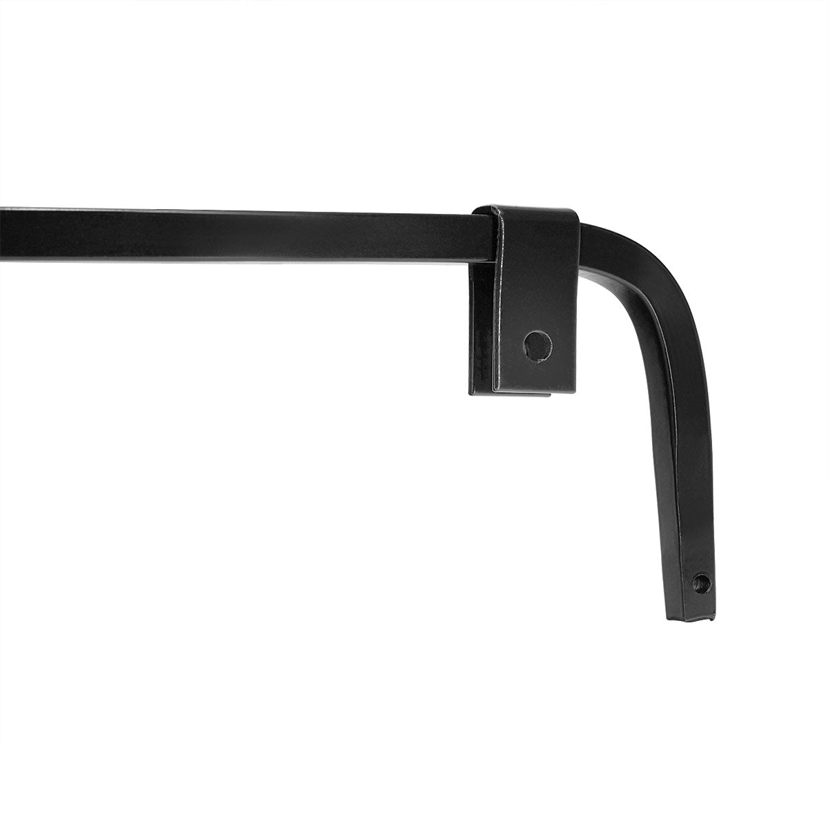 Black Angled Mud Flap Hangers With Mounting Hardware - No Coil (Pair)