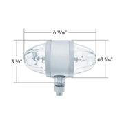 Chrome Double Face Housing With 2 Watermelon Glass Lens - Clear