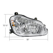 High Power 45 LED Chrome Headlight With Sequential Turn Signal For 2013-2021 Kenworth T680-Passenger