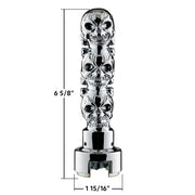 Thread-On 3-Skull Gearshift Knob With Adapter For Eaton-Fuller 13/15/18 Speed Shifter- Chrome