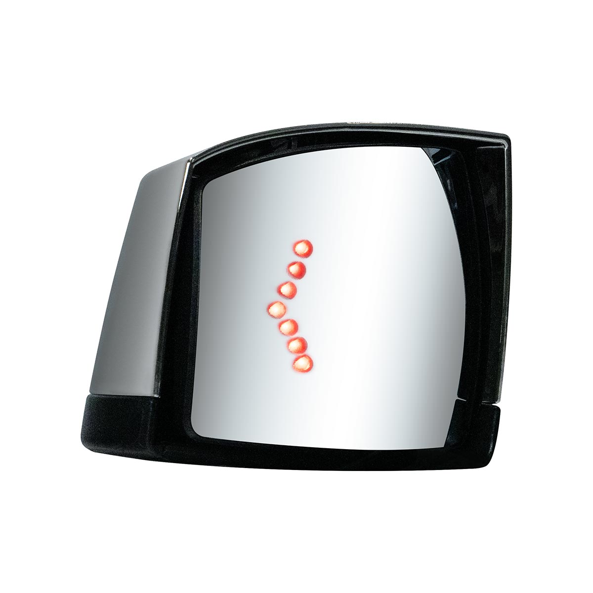 Hood Mirror Assembly W/LED Lights On Mirror Cover & Glass For 2018-2024 Volvo VNL - Driver
