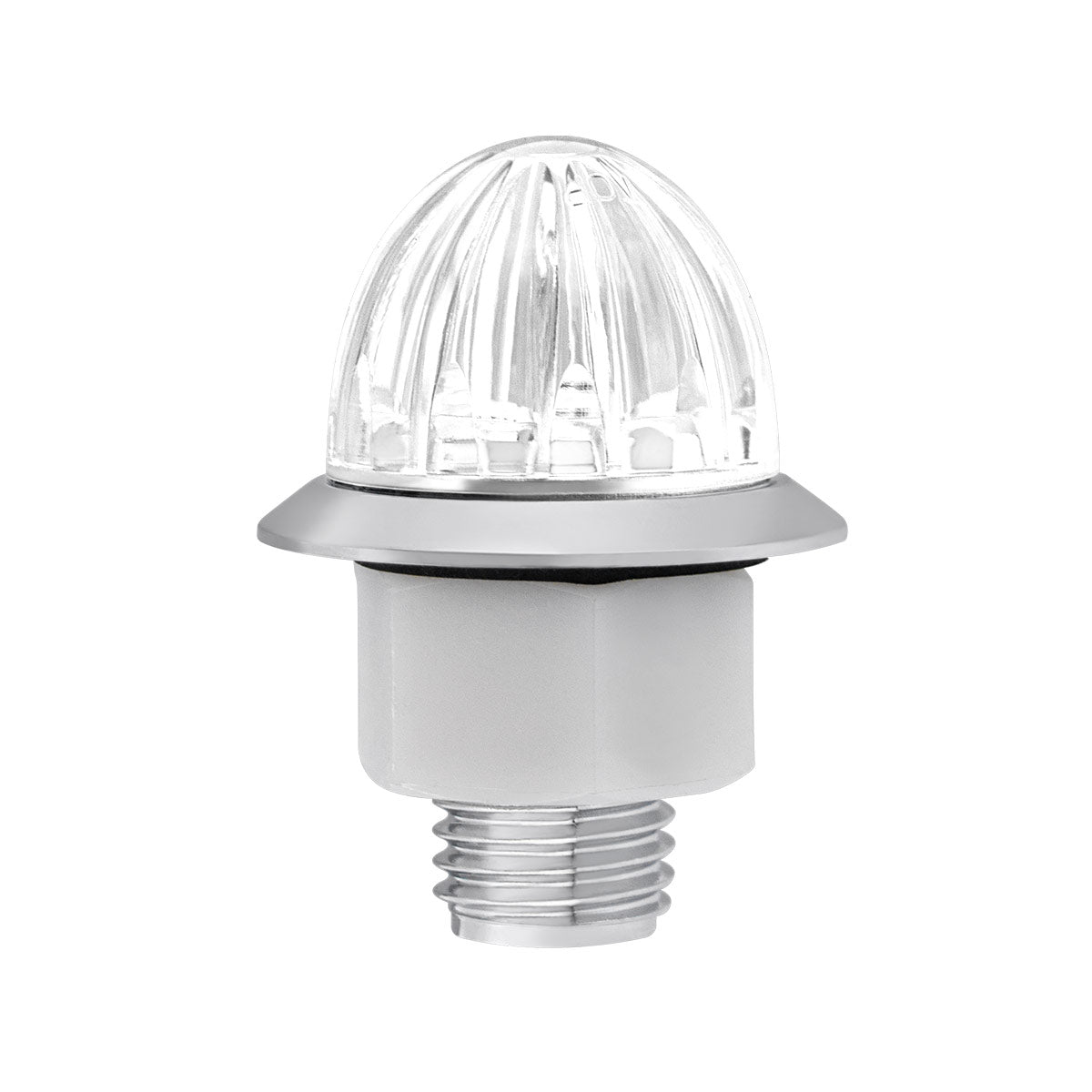4 LED 1-1/8" Watermelon Double Fury Light With Clear Lens (Clearance/Marker) - Red & White LED