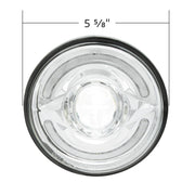 ULTRALIT- LED 5-3/4" Round Headlight With 60 LED Dual Color Light Bar, Amber & White LED - High Beam