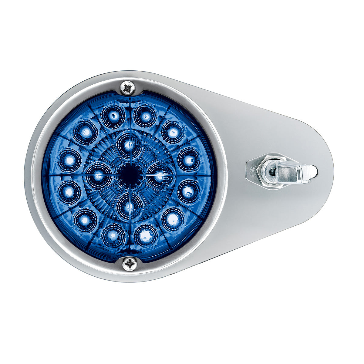 304 SS Above Door Dome Light Kit W/ 17 LED Double Fury Watermelon For 1994-2025 KW W900-Red & Blue LED