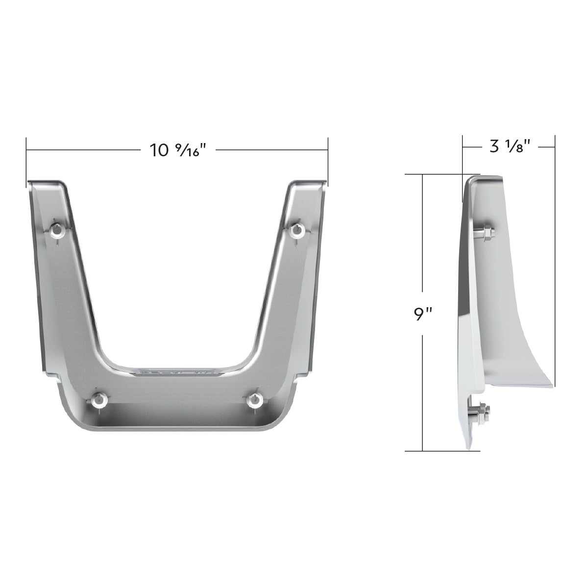 Chrome Plastic Fuel Tank Fairing Trim For 2018-2025 Freightliner Cascadia