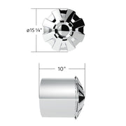 Rubicon Rear Axle Cover Kit With 33mm Thread-On Nut Covers-Chrome