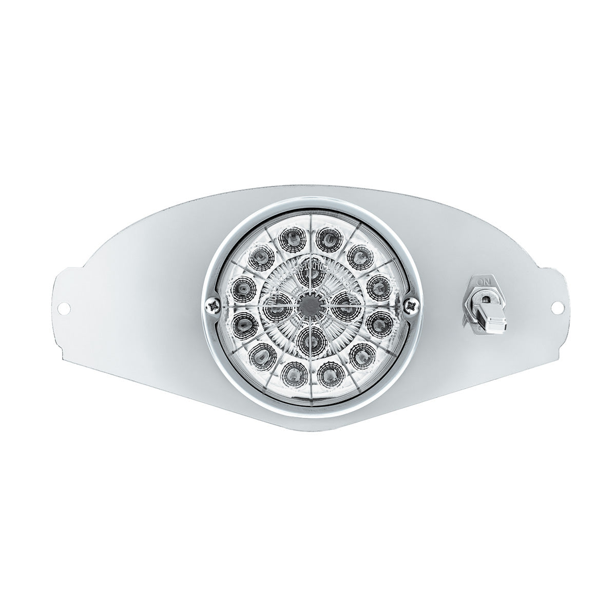 304 SS Above Door Dome Light Kit W/ 17 LED Double Fury Watermelon For 2008-2017 FL Cascadia-Amber & Blue LED