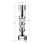 Austin Style Gun Cylinder Gearshift Knob With LED 13/15/18 Speed Adapter - Chrome/Amber LED