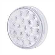 19 LED 4" Round Double Fury Light (Turn Signal) - Amber & Blue LED/Clear Lens