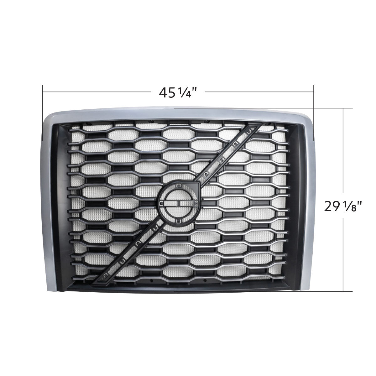 Grille With Bug Screen For 2018-2024 Volvo VNL-Silver