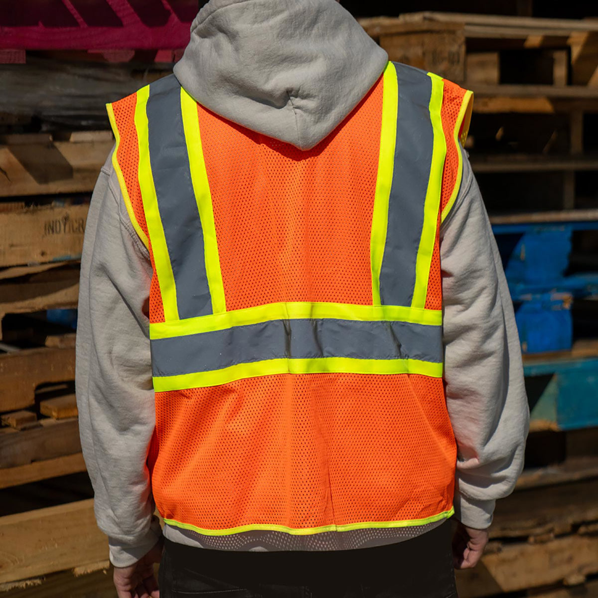 RigGear High Visibility Reflective Orange Safety Vest-X Large