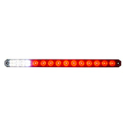 17" 27 LED Low Profile Light Bar (Stop, Turn & Tail) With Back-Up Light - Red & White LED/ Red & Clear Lens