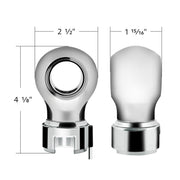 Thread-On Chrome Charlotte Style Gearshift Knob With LED 13/15/18 Speed Adapter-Purple LED