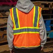 RigGear High Visibility Reflective Orange Safety Vest-XXX Large