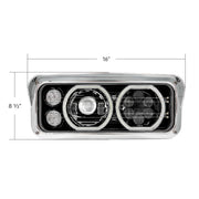 Blackout High Power Heated 10 LED Headlight With LED Turn & DRL-Passenger