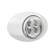 4 LED Double Fury Light (Clearance/Marker)-Amber & Green LED/Clear Lens