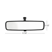 10" Black Day/Night Interior Rearview Mirror Assembly - Glue-On Mount