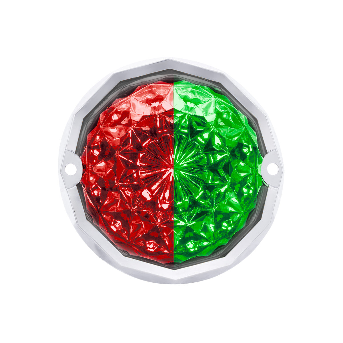 Double Fury 19 LED Dual Function Crystal Watermelon Light Kit With Bezel-Red & Green LED/Clear Lens