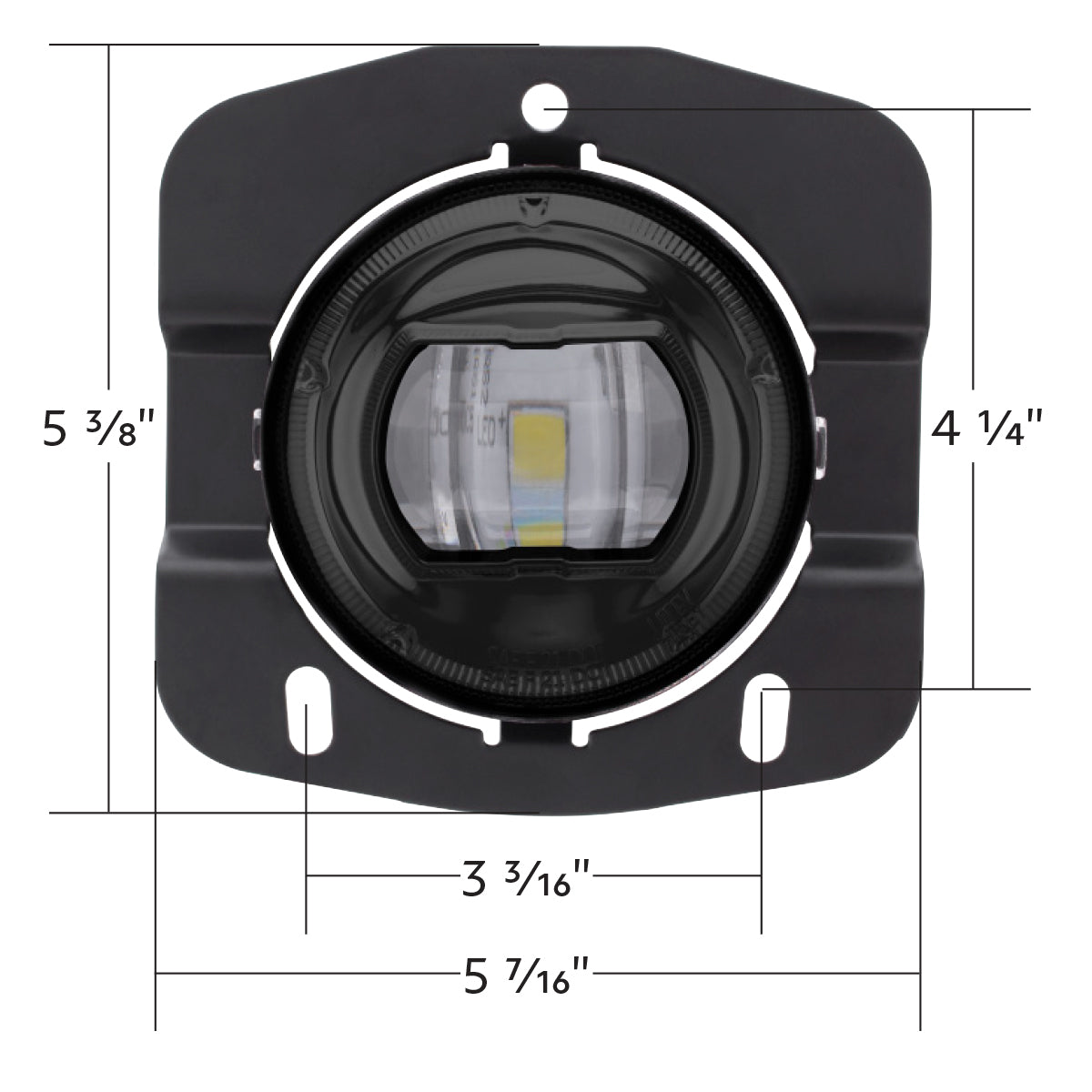 LED Fog Light For 2013-2022 Kenworth 1st Gen T680 -Competition Series- Black
