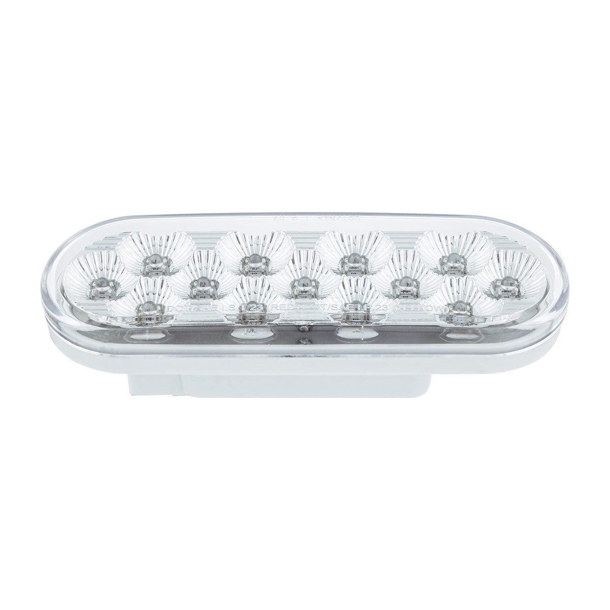 13 LED 6" Oval Double Fury Light (Turn Signal)-Amber & Green LED/Clear Lens