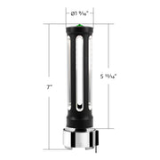 Thread-On Matte Black Sonoma Style Gearshift Knob With LED 9/10 Speed Adapter-Dark Green Crystal/Green LED